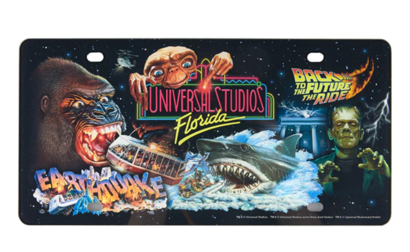 Universal Studios Retro Marquee License Plate New With Tag