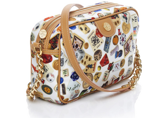 Las Vegas Life is a Game White Bag Crossbody Made in Italy Divo Diva New