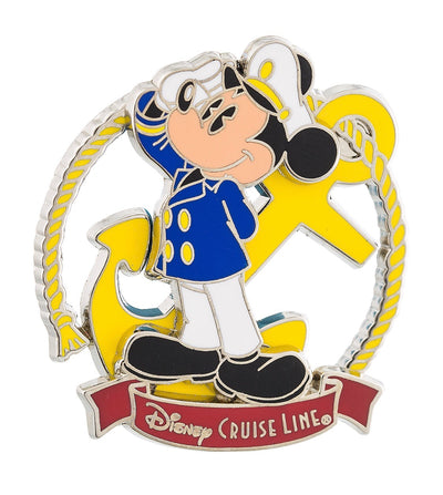 Disney Parks Cruise Line Captain Mickey with Anchor Pin New with Card