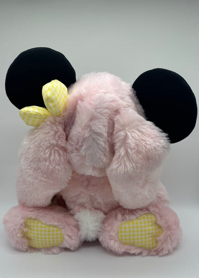 Disney Store Pink and Yellow Minnie Easter Bunny Plush New with Tag