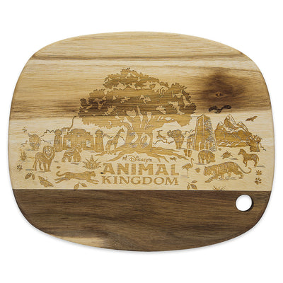 Disney Parks Animal Kingdom 20th Anniversary Wooden Cutting Board New