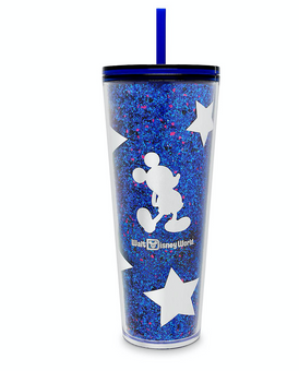 Disney WDW Wishes Come True Blue Mickey Tumbler with Straw by Starbucks New
