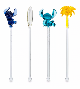Disney Stitch Palm Tree and Surfboard Stitch Swizzle Sticks Set New with Card