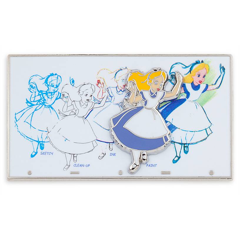 Disney Parks Ink & Paint Alice Pin New with Card