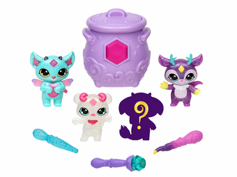 Magic Mixies Mixlings Sparkle Magic Mega 4 Pack Magic Wand Reveals Magic Power