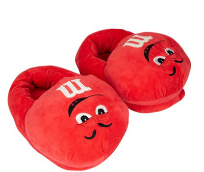 M&M's World Red Characters Plush Slippers One Size for Adults New with Tag