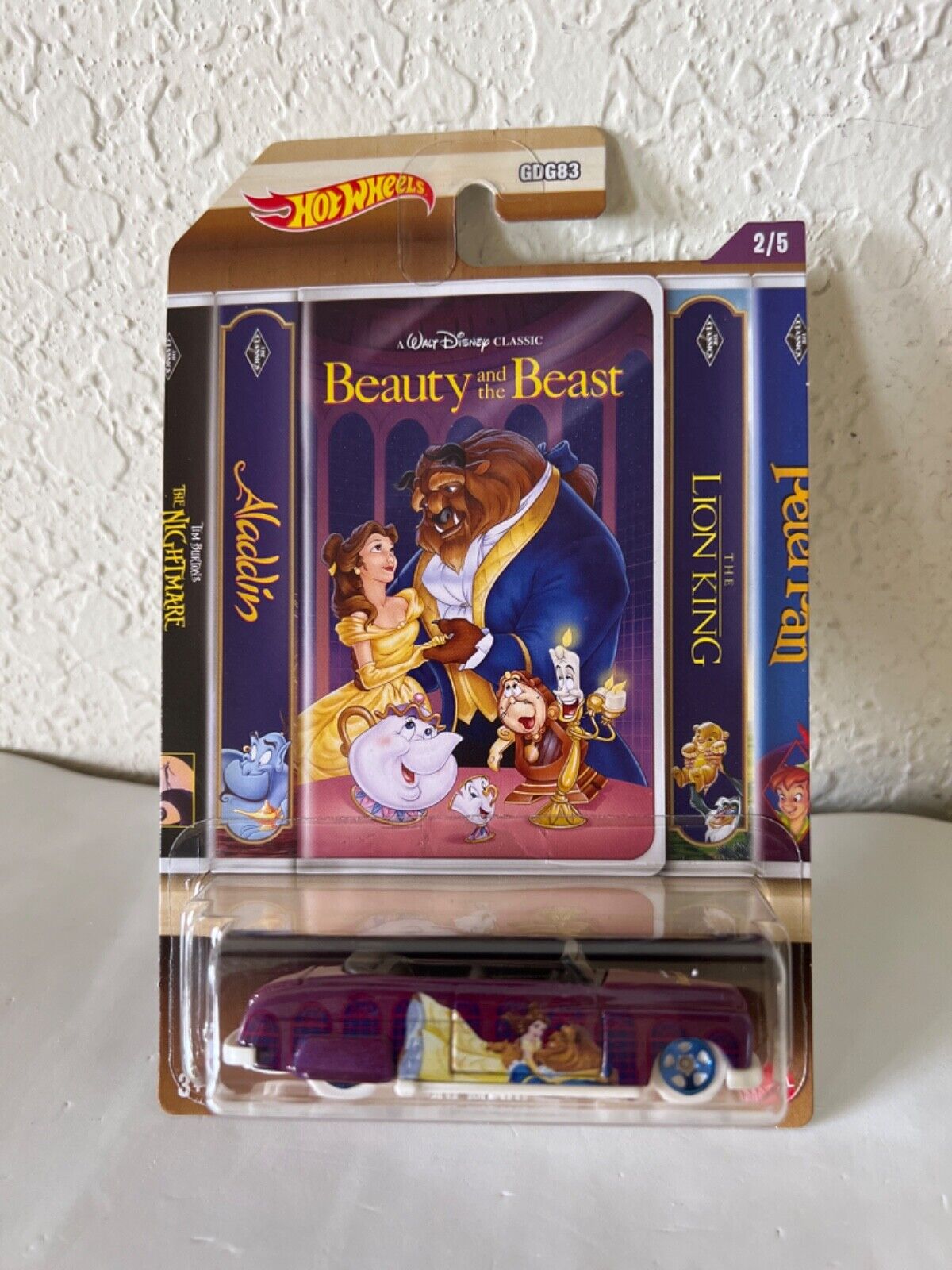 Hot Wheels Lot 4 Vhs Cover Disney Peter Pan Aladdin Beauty & Beast Lion King New