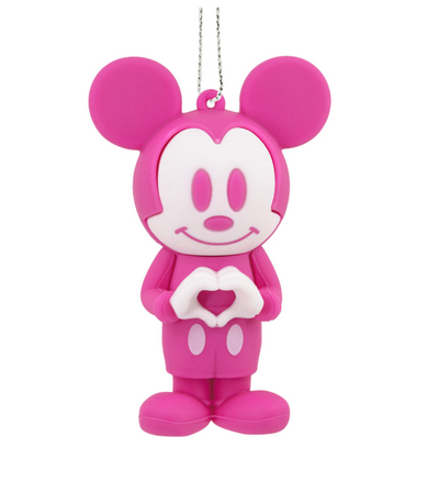 Hallmark Disney Mickey Mouse Heart Ornament Pink New with Tag