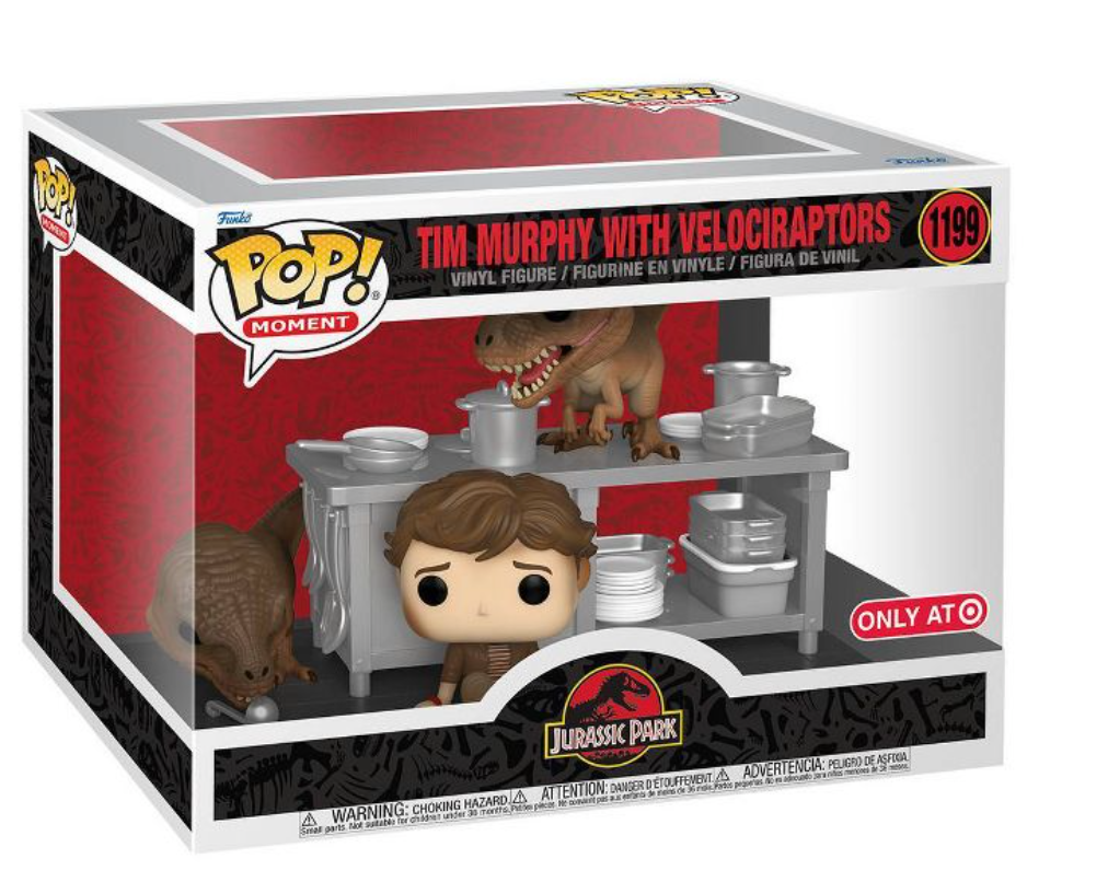 Funko POP! Moments: Jurassic Park Tim Murphy with Velociraptors New With Box