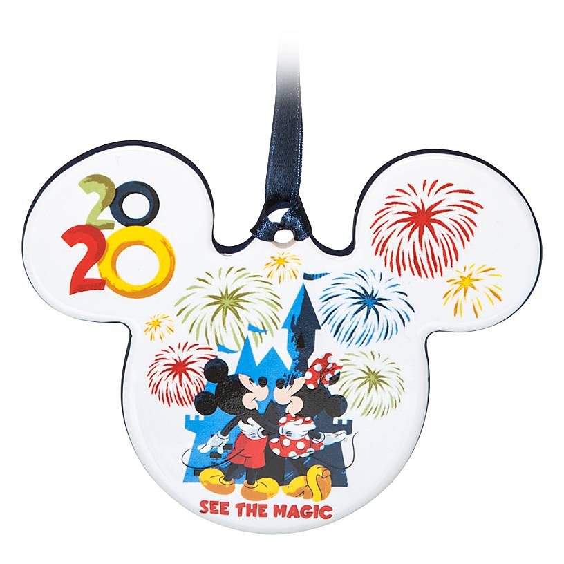 Disney Parks WDW 2020 Mickey and Minnie Pluto Ceramic Ornament New with Tag
