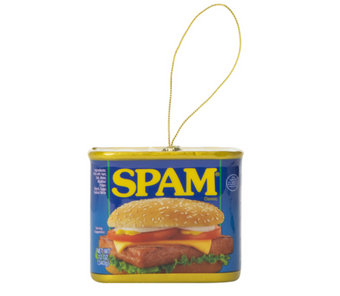 SPAM Food Decoupage Christmas Tree Ornament New With Tag