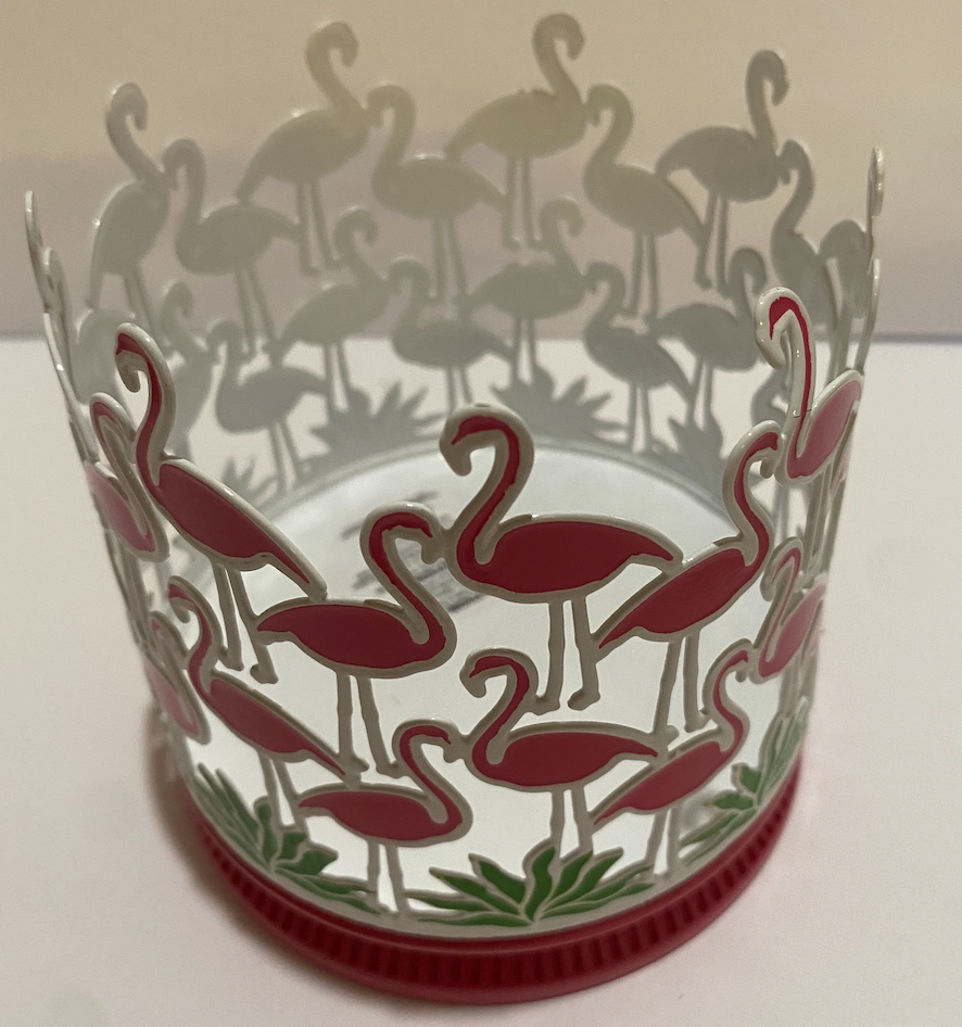 Bath and Body Works 2022 Flamingo Flock 3 Wick Candle Holder New with Tag