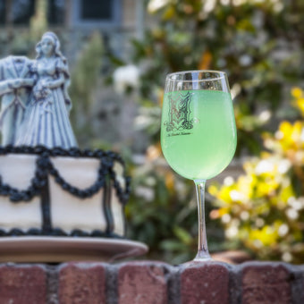 Disney Parks The Haunted Mansion Stemmed Red Wine Glass New