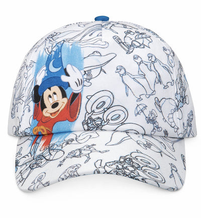 Disney Parks Ink & Paint Colorable Youth Baseball Hat with Markers New With Tag