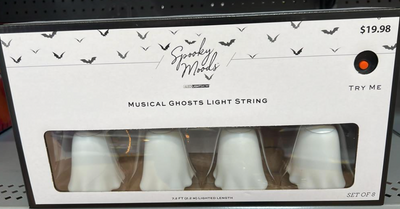 Spooky Moods Halloween Musical Ghosts LED Light String New With Box