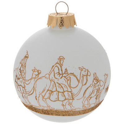 Robert Stanley Three Wise Men Ball Glass Christmas Ornament New with Tag