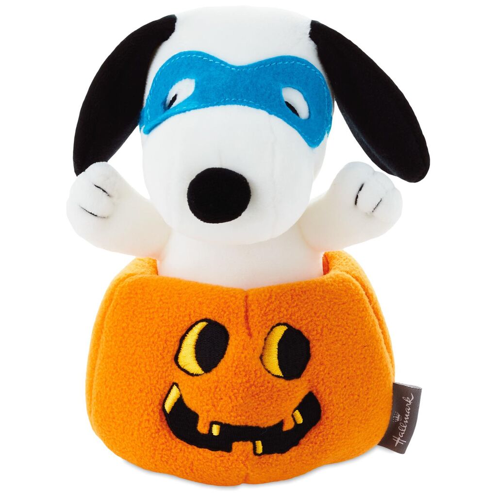 Hallmark Peanuts Ear-Poppin' Halloween Snoopy Stuffed Animal 6.5 inc New
