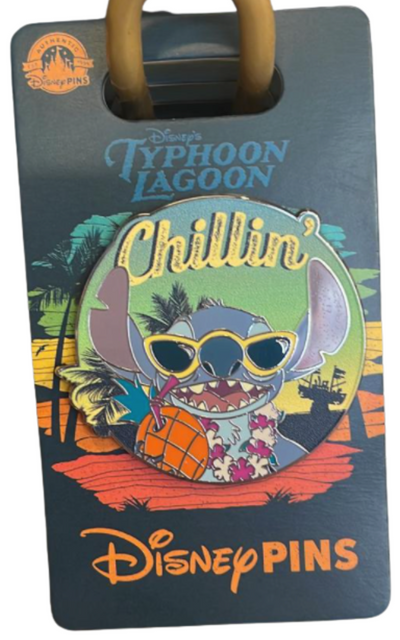 Disney Parks Typhoon Lagoon Stitch Chillin' Pin New With Card