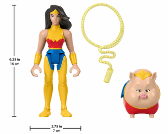 Fisher-Price DC League of Super-Pets Wonder Woman & PB set of 2 Poseable Figures