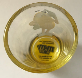 M&M's World Yellow Poses Clear Shot Glass New
