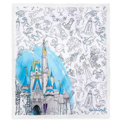 Disney Parks Ink & Paint Throw Walt Disney World New with Tags