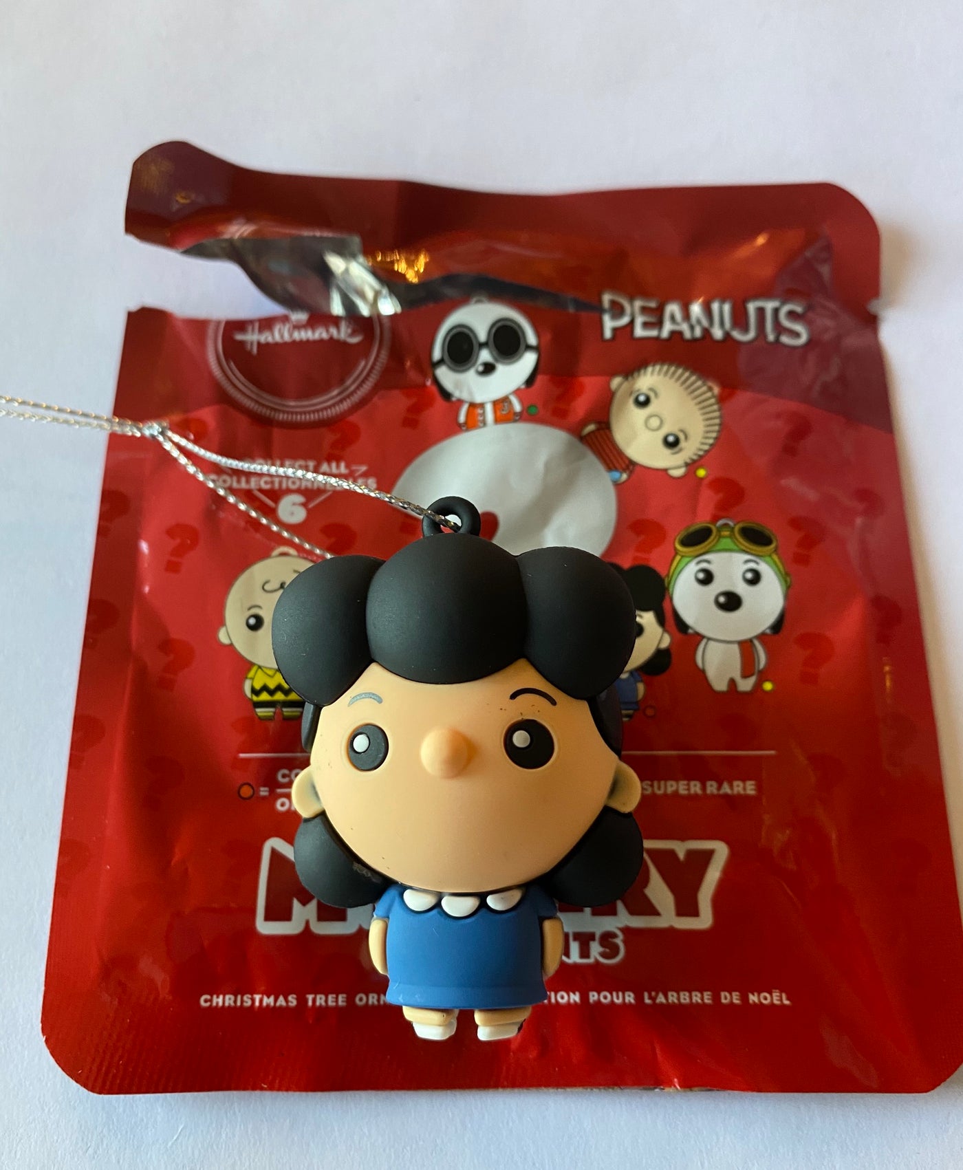 Hallmark Peanuts Gang Lucy Mystery Christmas Ornament New