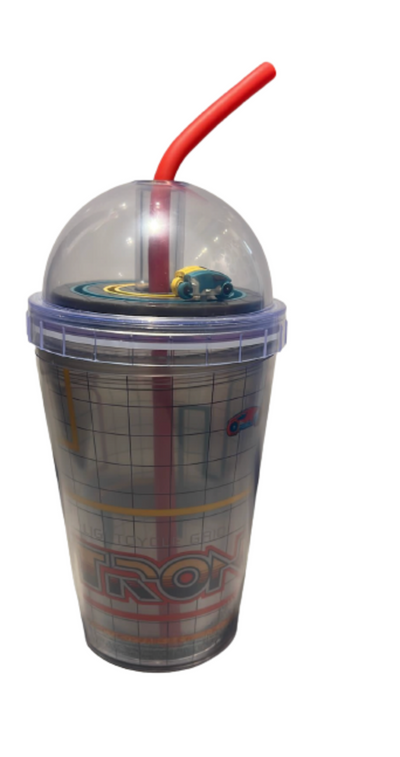 Disney Parks 2023 Tron Lightcycle Run Ride Tumbler Cup with Straw New