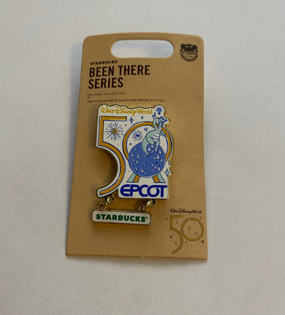 Disney WDW 50th Celebration Starbucks Been There Epcot Pin New with Card