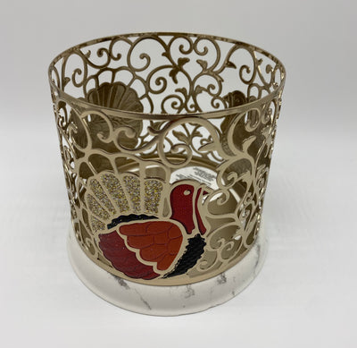 Bath and Body Works 2021 Thanksgiving Turkey 3 Wick Candle Holder New