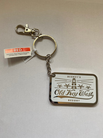 Disney Parks Old Key West Resort Plate Metal Keychain New with Tags