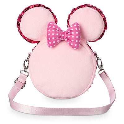 Disney Parks Minnie Mouse Macaron Plush Crossbody Bag New with Tags