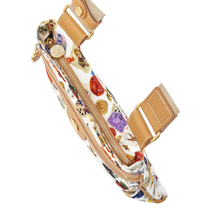 Madrid Life is a Game White Shoulder Bag Made in Italy by Divo Diva New