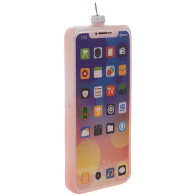 Robert Stanley Pink Cell Phone Glass Christmas Ornament New with Tag