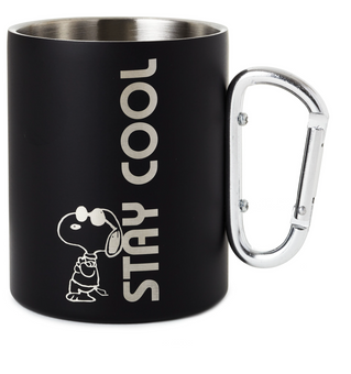 Hallmark Peanuts Joe Cool Snoopy Metal Mug 16oz New