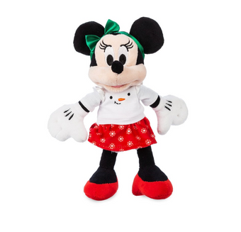 Disney Store Minnie Cheer Holiday Mini Bean Bag Plush New with Tags