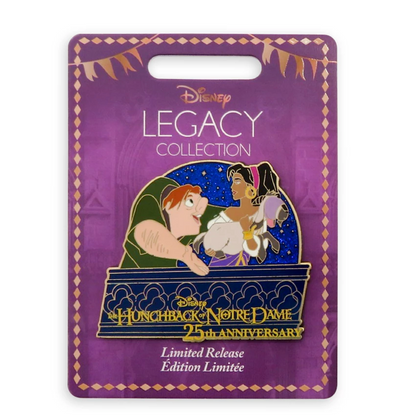 Disney The Hunchback of Notre Dame 25th Anniversary Pin Limited New with Card