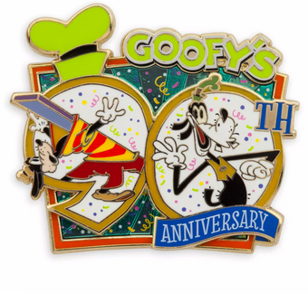Disney 90th Anniversary Goofy Pin Limited Release New with Card