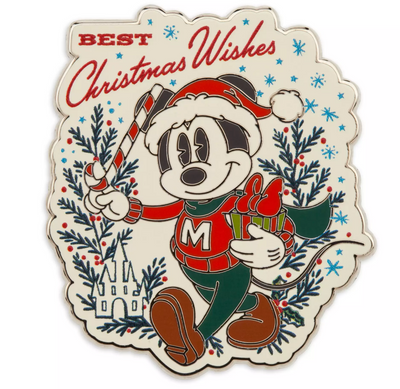 Disney Mickey and Minnie Make the Season Bright Holiday Pin Set New with Card