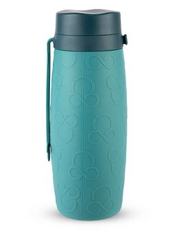 Disney Parks Mickey Fun Eat Repeat Collapsible Water Bottle New with Tag