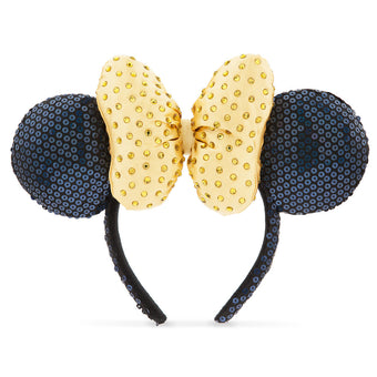 Disney Parks Minnie Mouse Golden Faceted Gems Ears Headband New with Tags