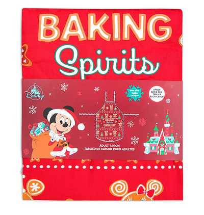 Disney Parks Holiday Cheer Mickey Minnie Baking Spirits Bright Apron Adults New