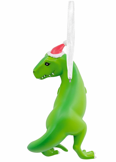 Hallmark Dinosaur in Santa Hat Christmas Ornament New With Box