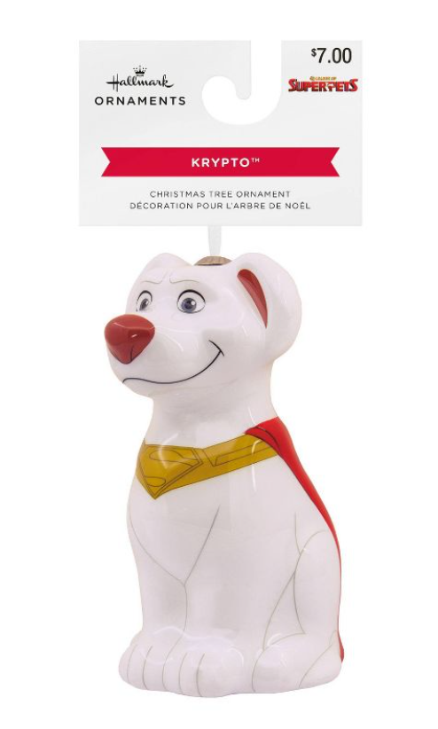 Hallmark 2022 DC Comics Krypto Decoupage Christmas Ornament New with Tag