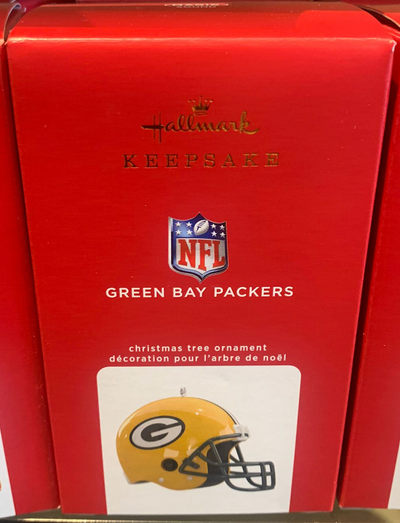 Hallmark 2022 Green Bay Packers Helmet Christmas Ornament New With Box