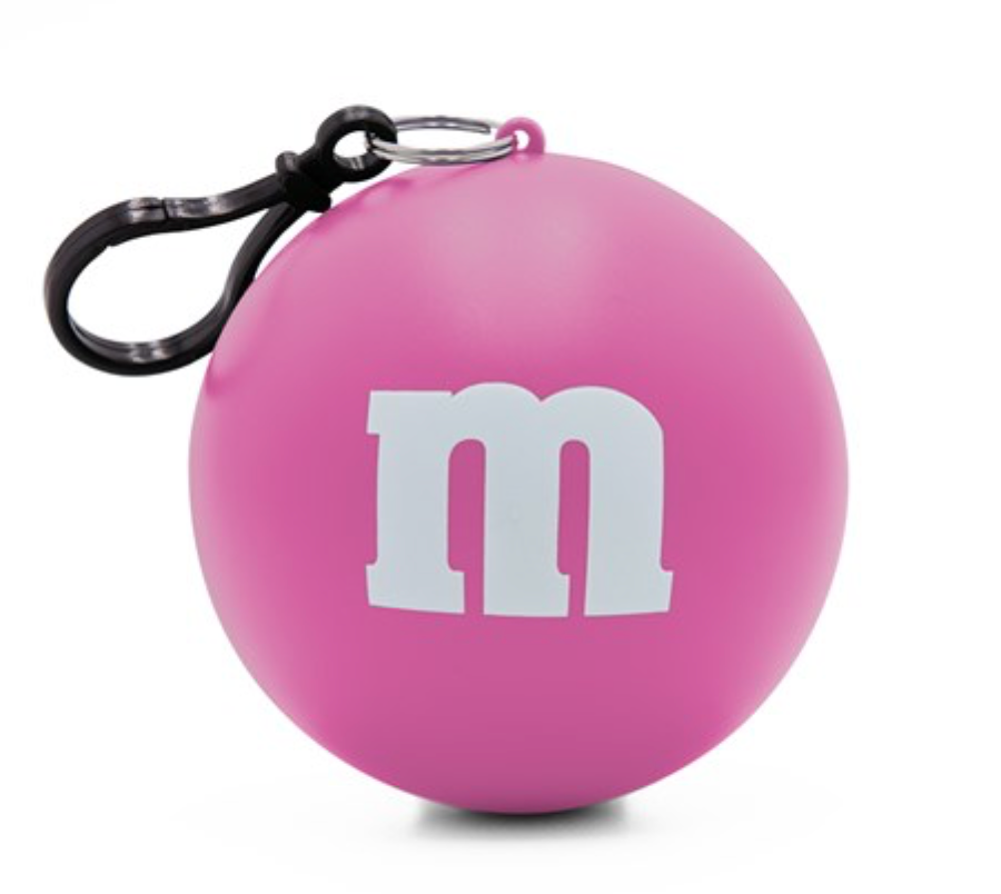 M&M's Pink Character Rain Poncho Ball One Size New with Tags