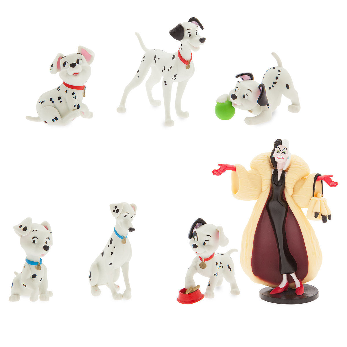 Disney Store 101 Dalmatians Figure Play Set 7 Playset Cake Topper New with box