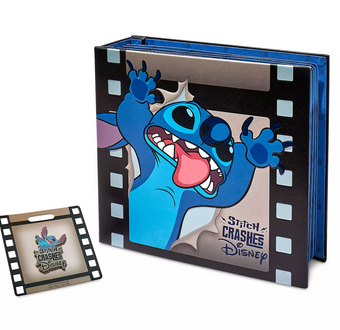Disney Stitch Crashes Pin Holder with Pin Limited Release New