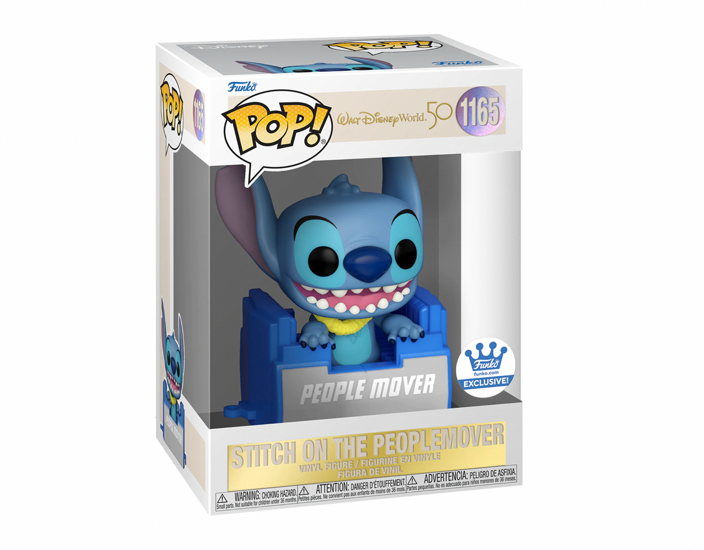 Disney Parks WDW 50th Stitch on the Peoplemover Funko Exclusive New with Box