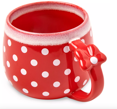 Disney Minnie Polka Dot Bow 20oz Coffee Mug New
