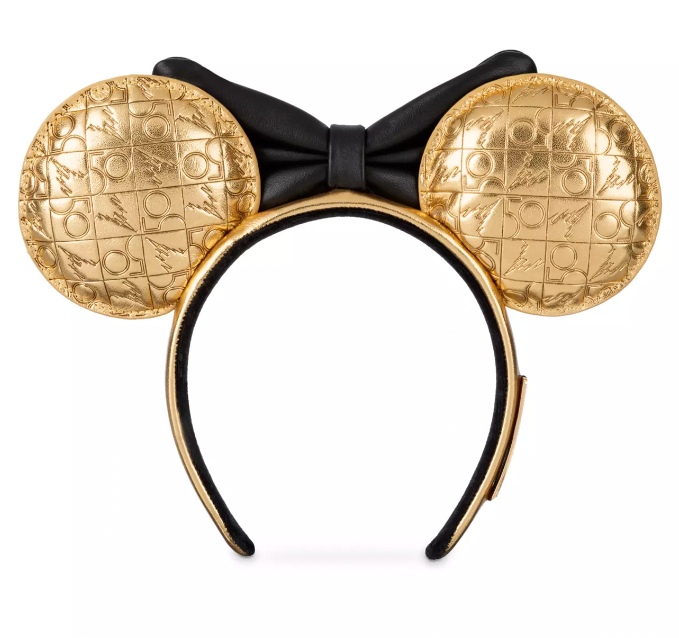 Disney Parks WDW 50th Celebration Minnie Gold Loungefly Ear Headband New w Tag